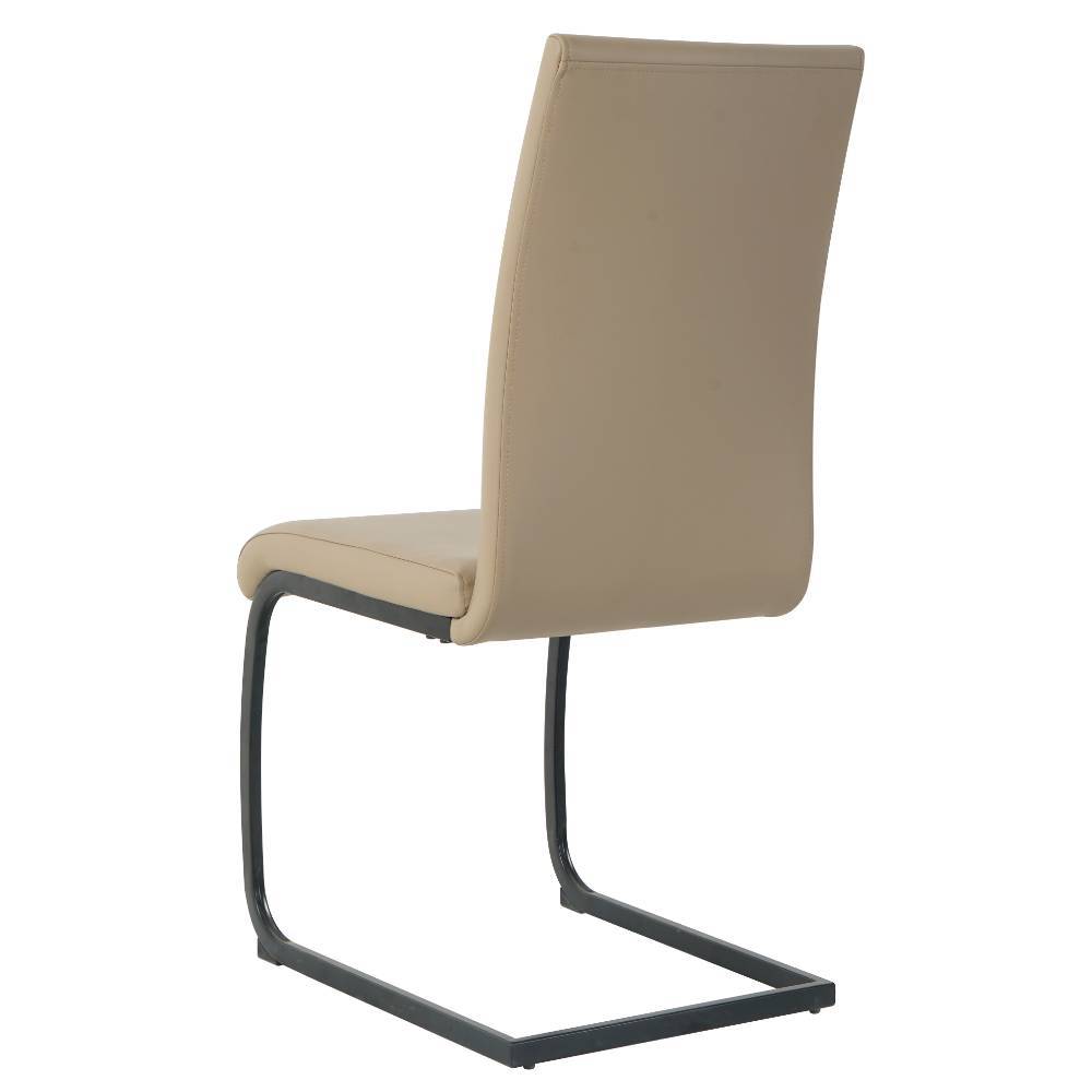 Freischwinger in Taupe und Schwarz - Camilla (2er Set)