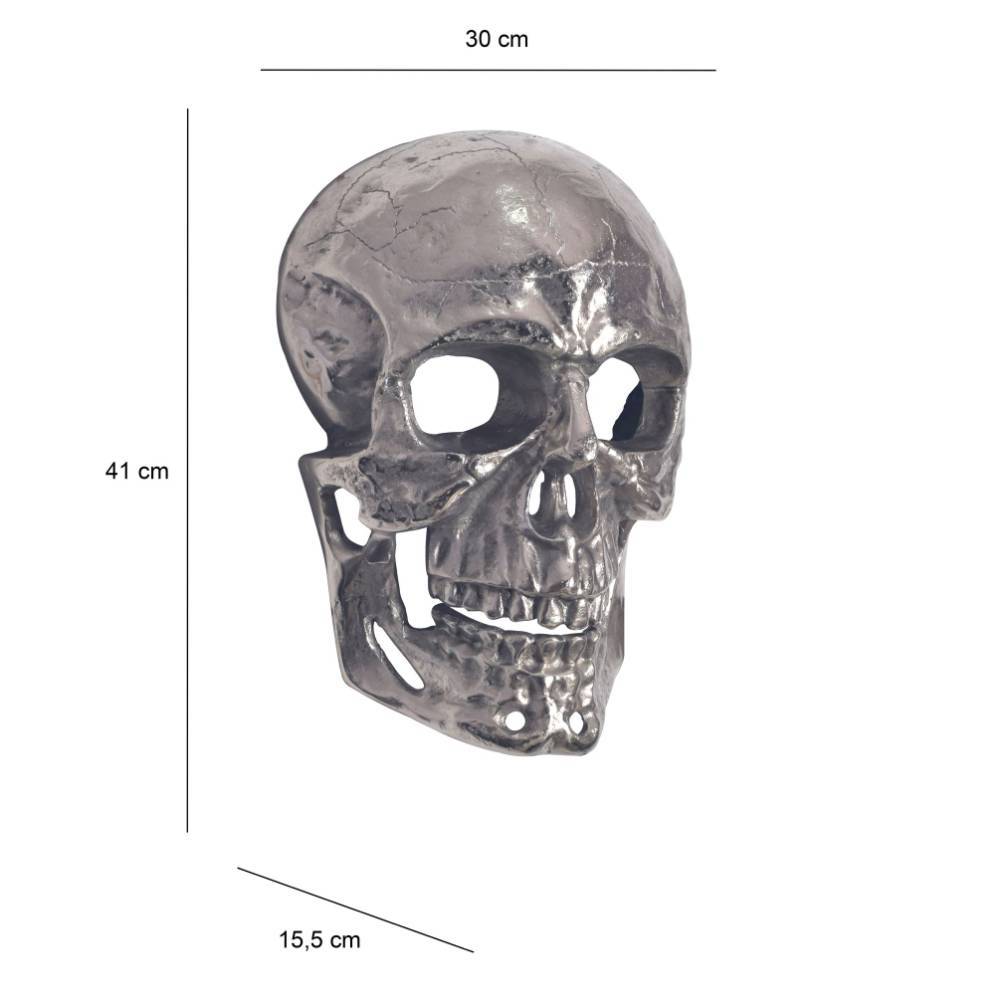 Totenkopf Wanddekoration in Silber - Prozatur