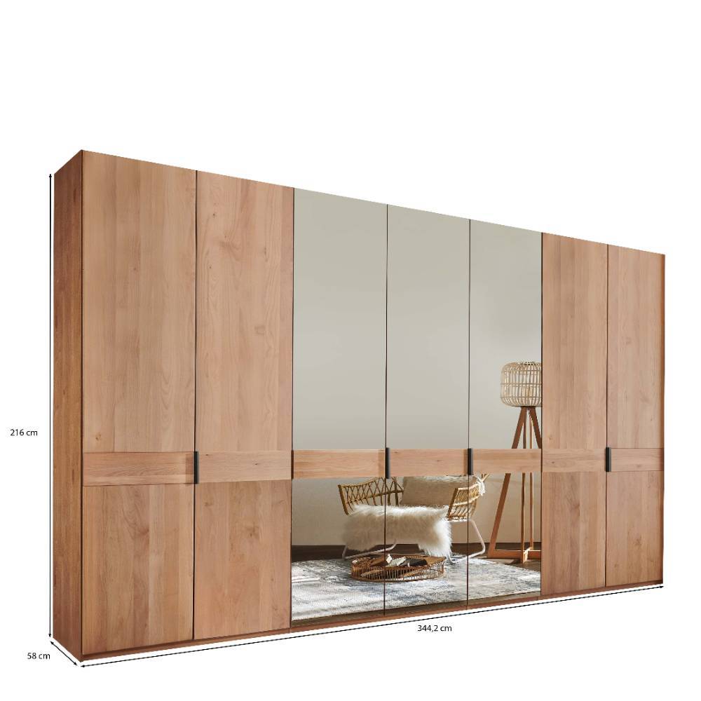 216 cm hoher Schlafzimmerschrank 7-türig - Murray