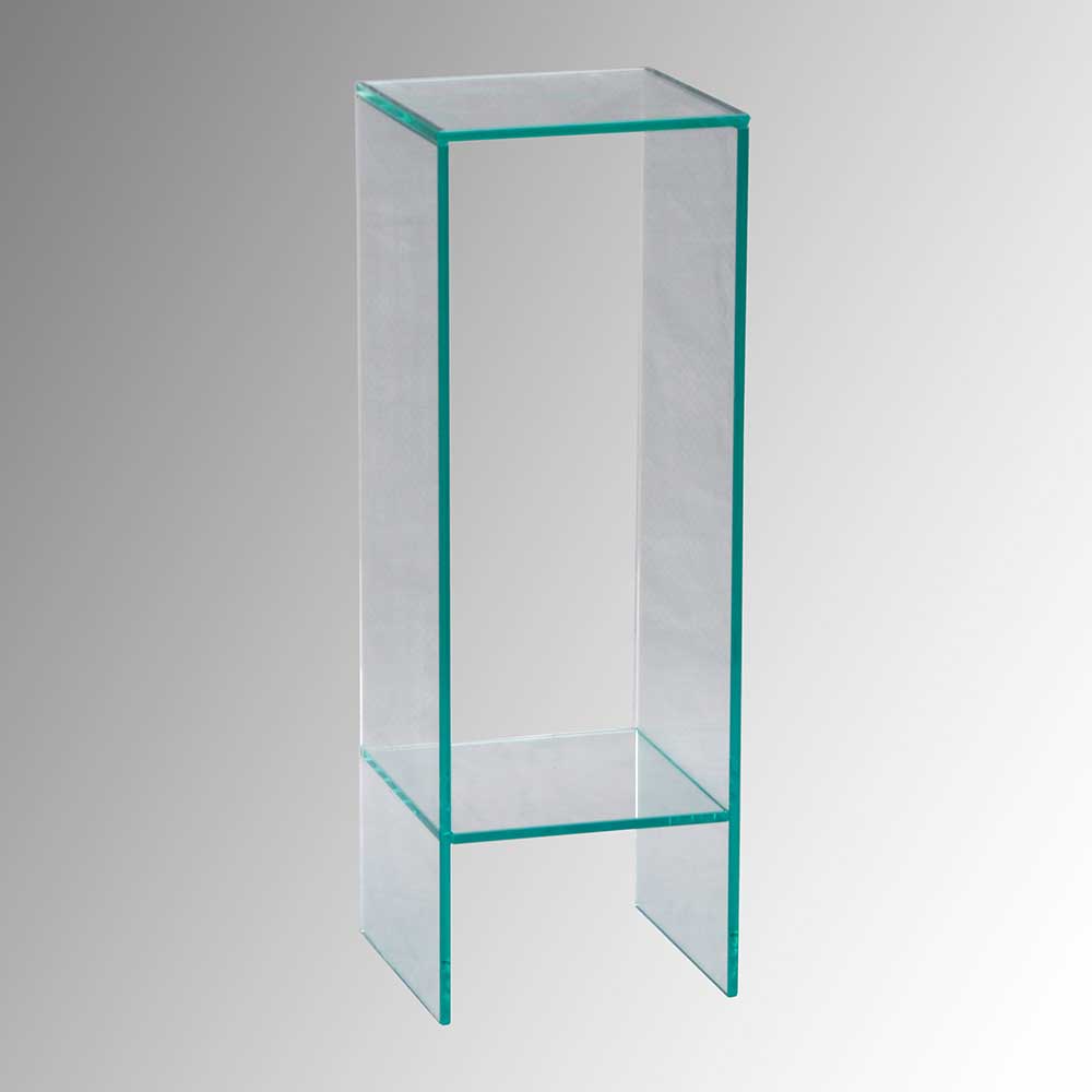 Klarglas Beistelltisch mit quadratischer Tischplatte - Weyna