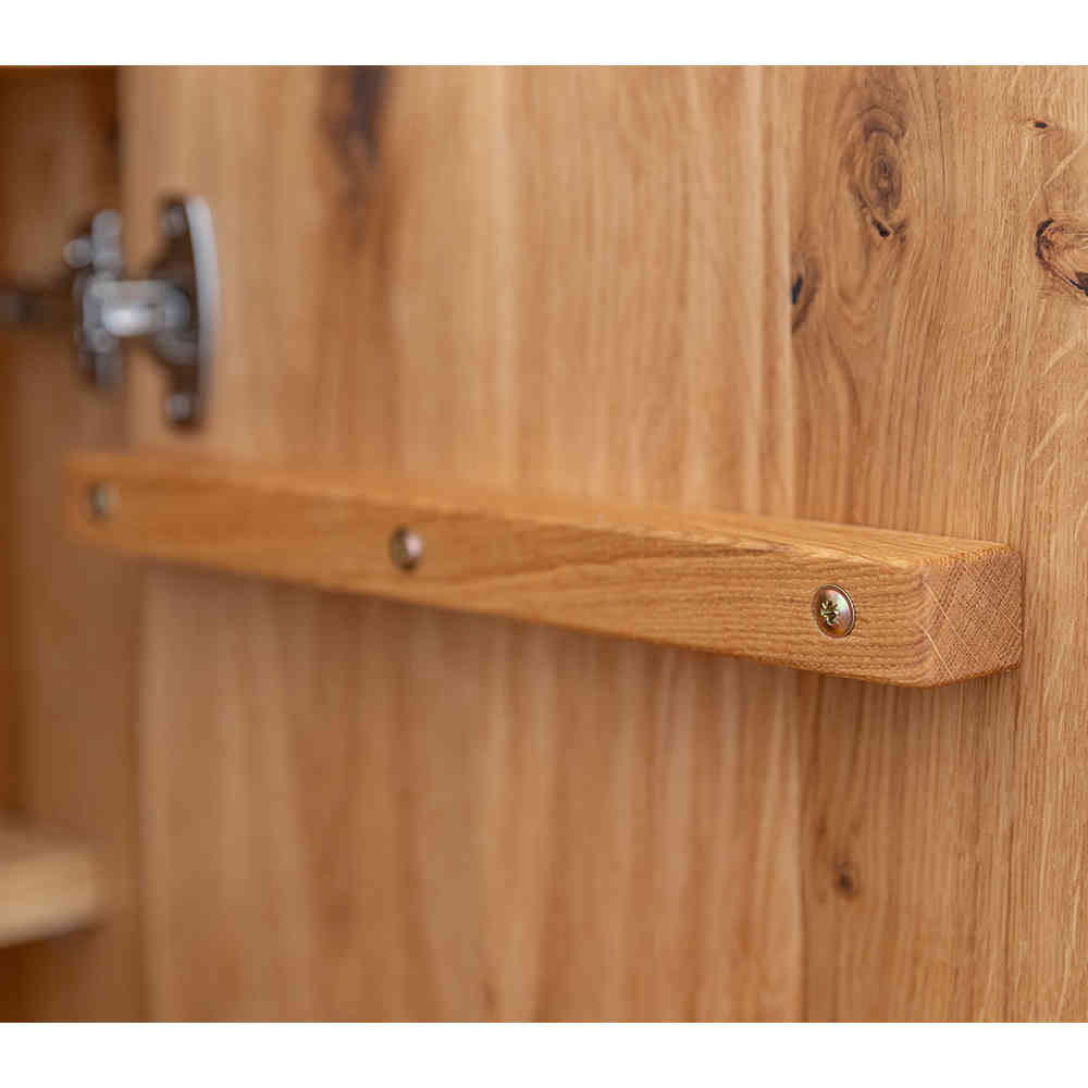 Wildeiche Sideboard mit zwei Klappen & Türen - Cocondar