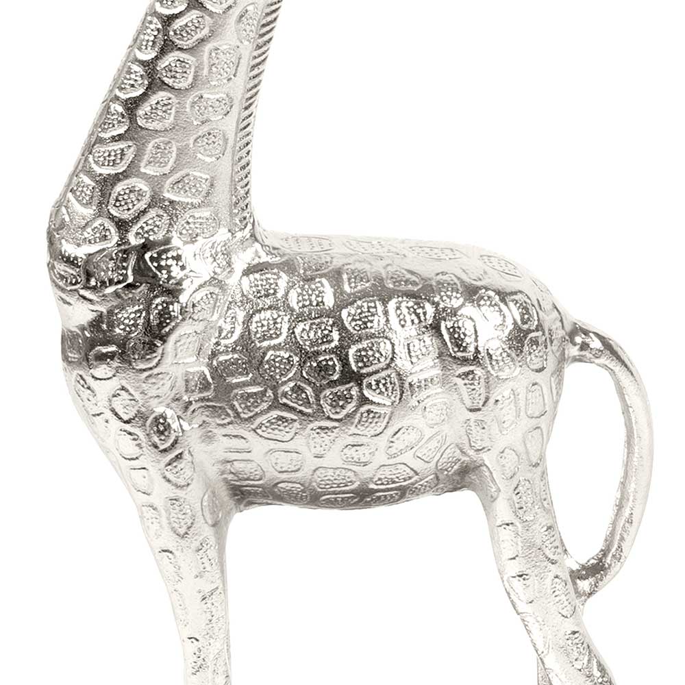 Runder Glas Beistelltisch mit Giraffe als Fuß - Fenya