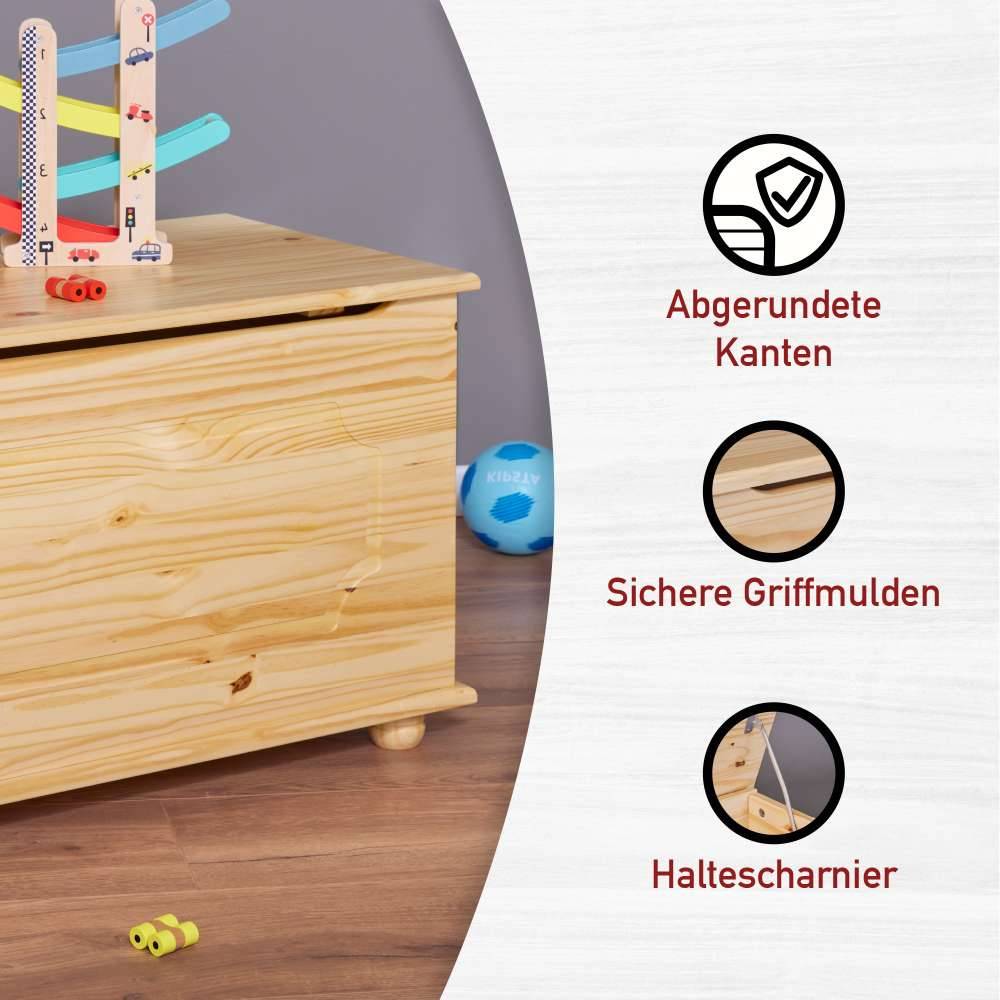 89cm breite Country Truhe mit flachem Deckel - Besi