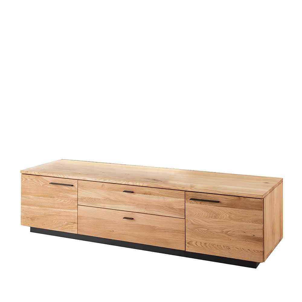 Industrial TV Lowboard aus Wildeiche Massivholz - Manarola