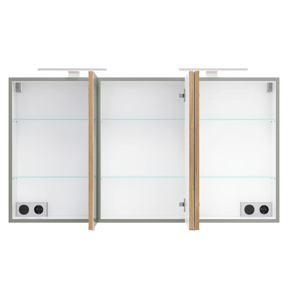 120cm Bad-Spiegelschrank mit drei Türen - Malivtros