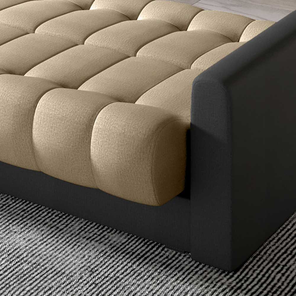Klappsofa in Hellbraun und Dunkelgrau - Brasso