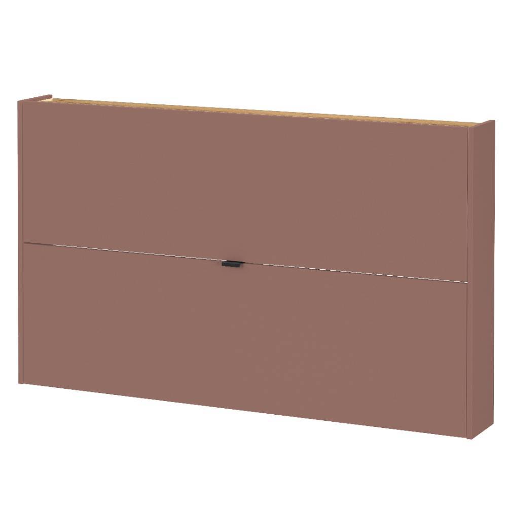 Hängende Schuhkommode in Mauve mit zwei geschlossenen Klappen und Griffmulde – Point