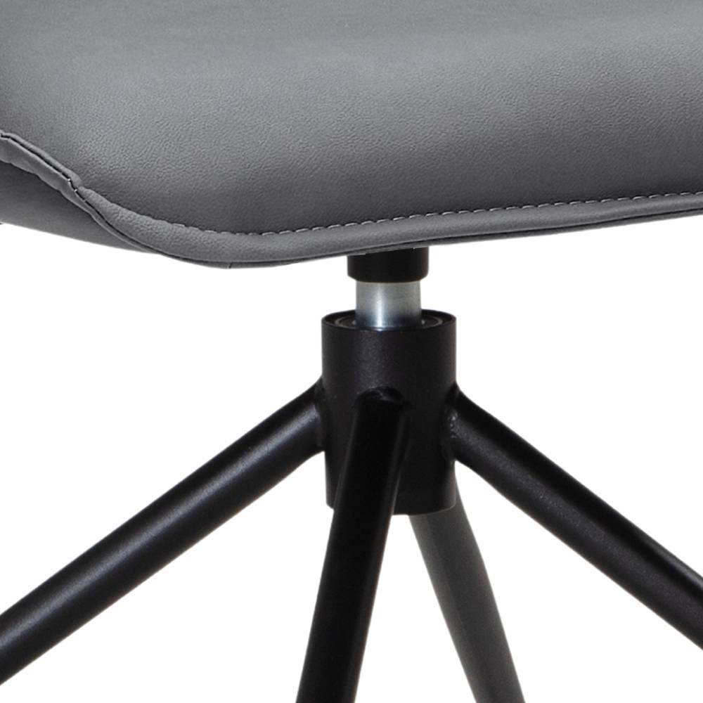 Dunkelgrauer Armlehnenstuhl um 360 Grad drehbar - Colombaia
