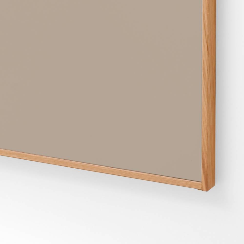 Garderobenpaneel Ecke unten rechts in Beige mit Rahmen aus Eiche Bianco – Nova