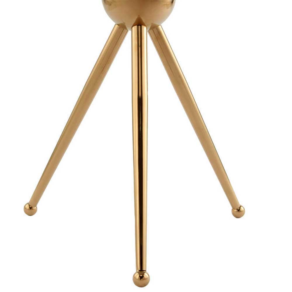 Glas-Beistelltisch mit Gestell in Rosegold - Brossinai