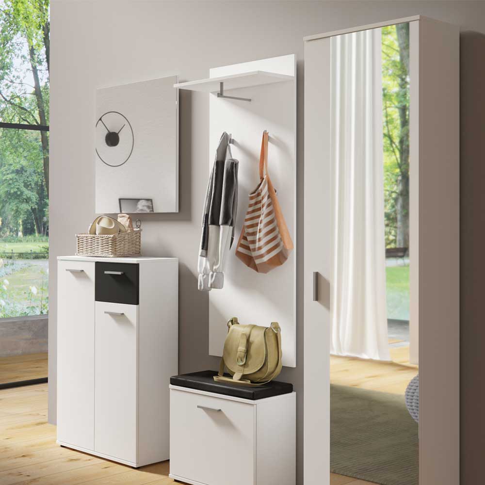 Holz Hakenleiste Wandgarderobe Garderobenleiste Wandpaneel Flur Garderobe Gados XS weiß Holz Hakenleiste Wandgarderobe Garderobenleiste Wandpaneel Flur Garderobe Gados XS weiß