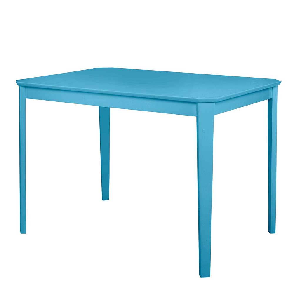 110x75 cm Esstisch in Blau lackiert - Teneriffa