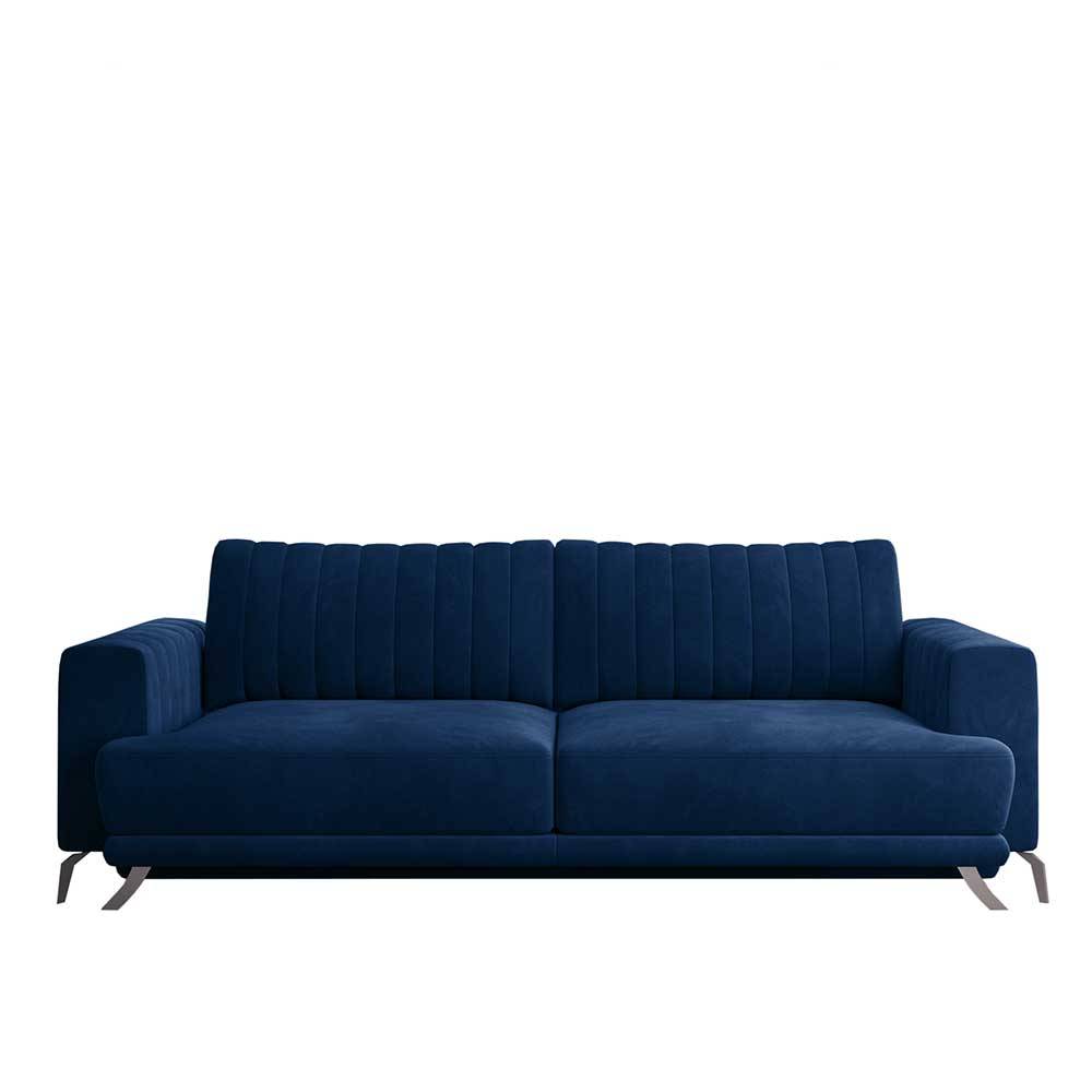 Zweisitzer Stoffcouch in Dunkelblau - Galatea