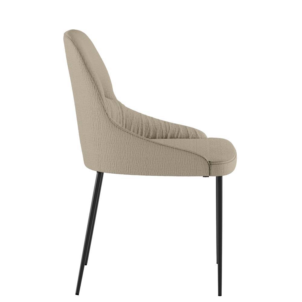 Esszimmerstuhl in Beige und Schwarz - Cross (4er Set)