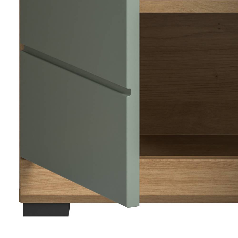 Waschplatz und Hochschrank Set in Salbei - Tamdato (dreiteilig)