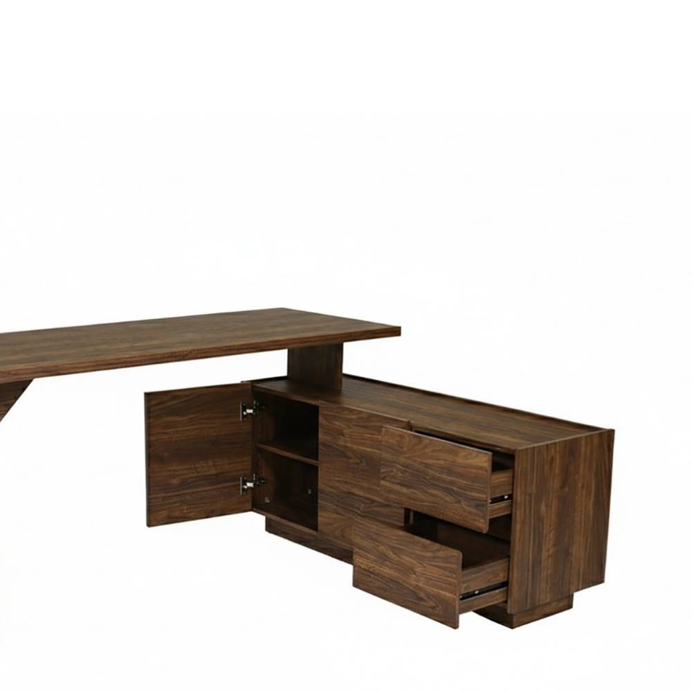 Design-Schreibtisch in Walnuss Holzoptik - Vallonda