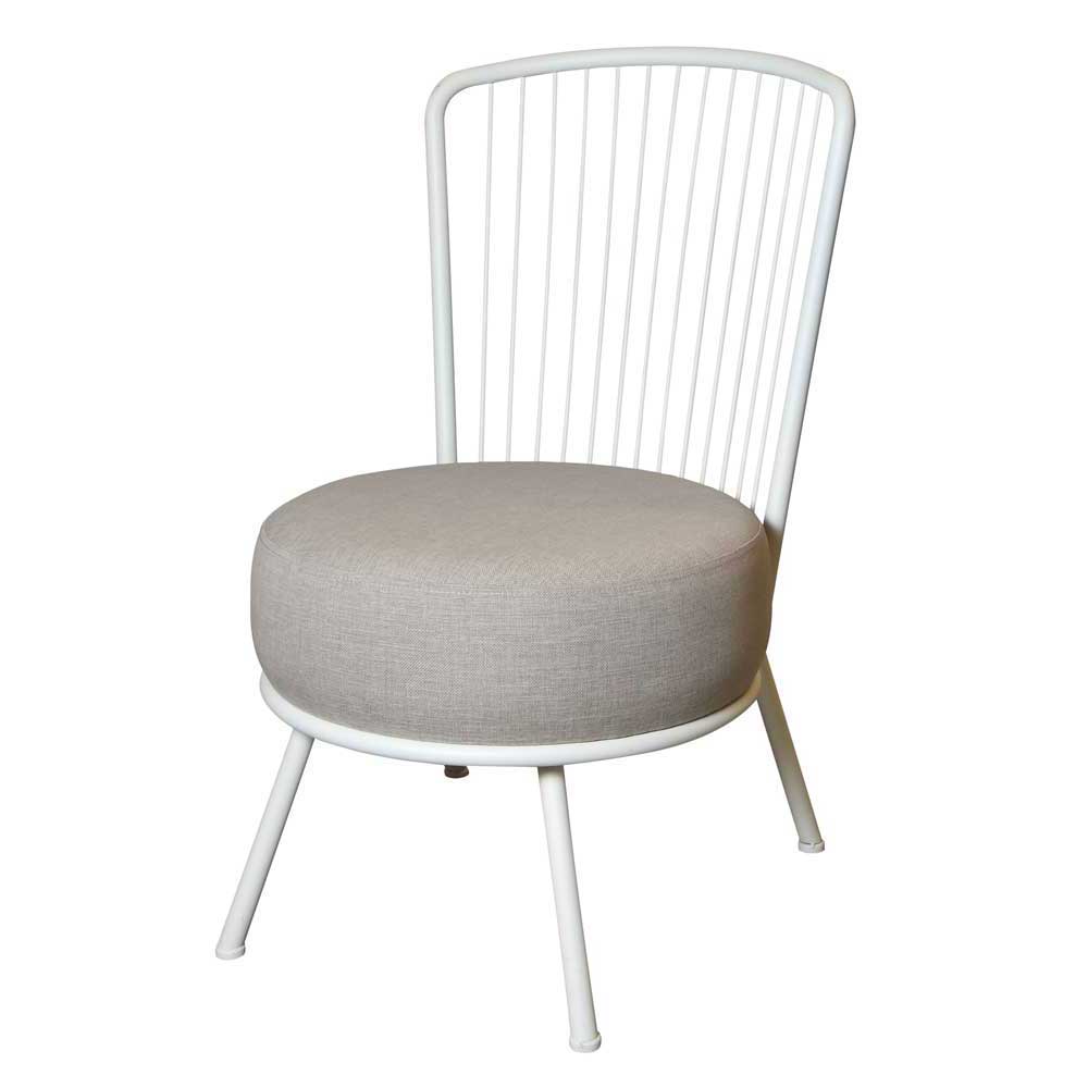 Extravaganter Stuhl in Beige & Weiß - Andoro