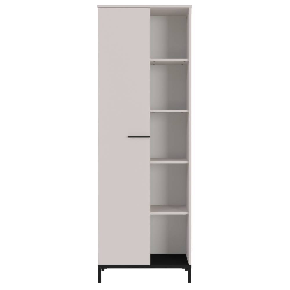 Office Schrank in Hellgrau mit Schwarz - Gidius