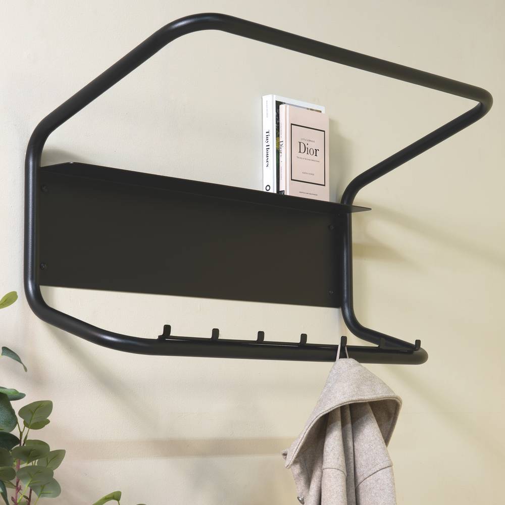 Wandgarderobe mit Stange und Haken - Stijn