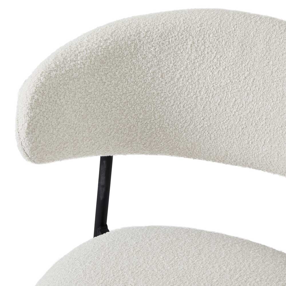 Barstühle in Cremeweiß und Schwarz - Bean (2er Set)