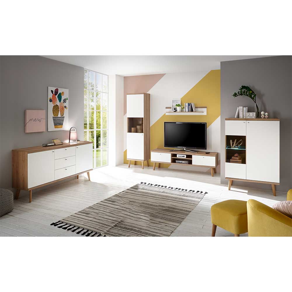 Scandi Möbel Set für Wohnzimmer - Cablos (fünfteilig)