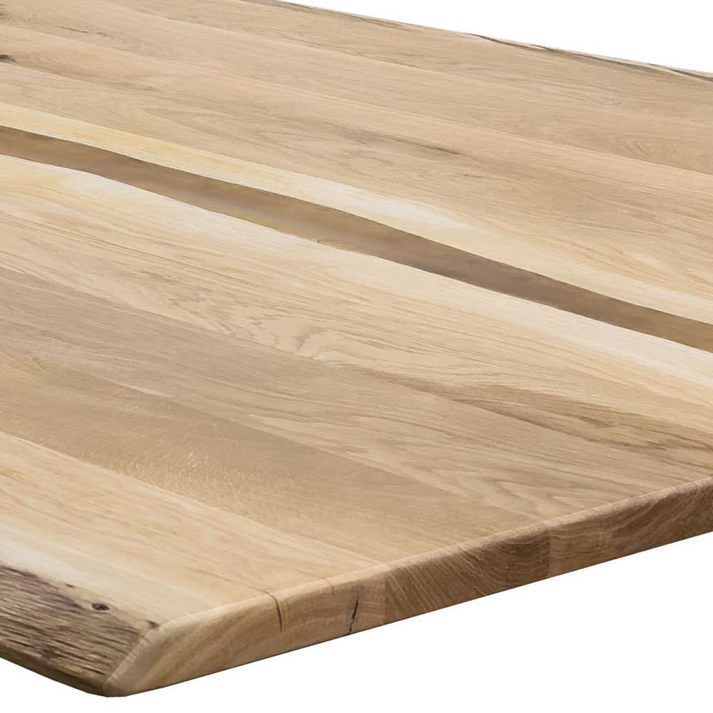 Baumkanten-Esstisch aus Wildeiche Massivholz - Reto