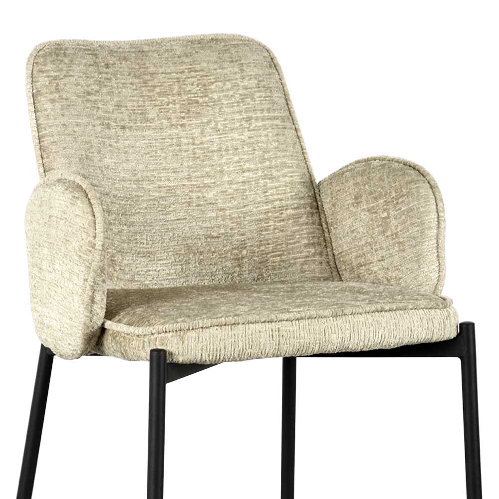 Struktursamt Barstuhl in Beige - Crossing (2er Set)