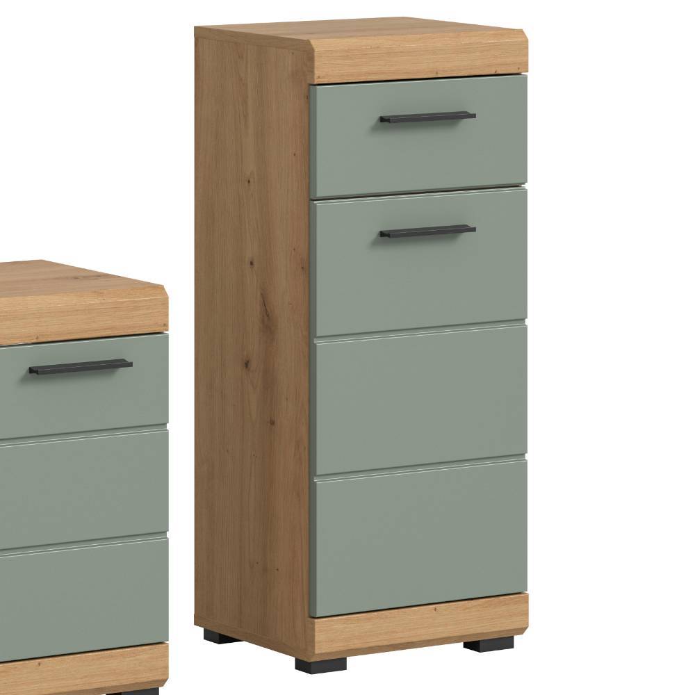 Badezimmer Möbel-Komplettset in Salbei - Tamdato (fünfteilig)