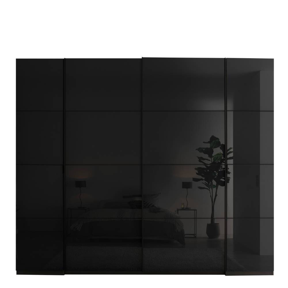 Design-Kleiderschrank in Dunkelgrau und Schwarz - Adjoma