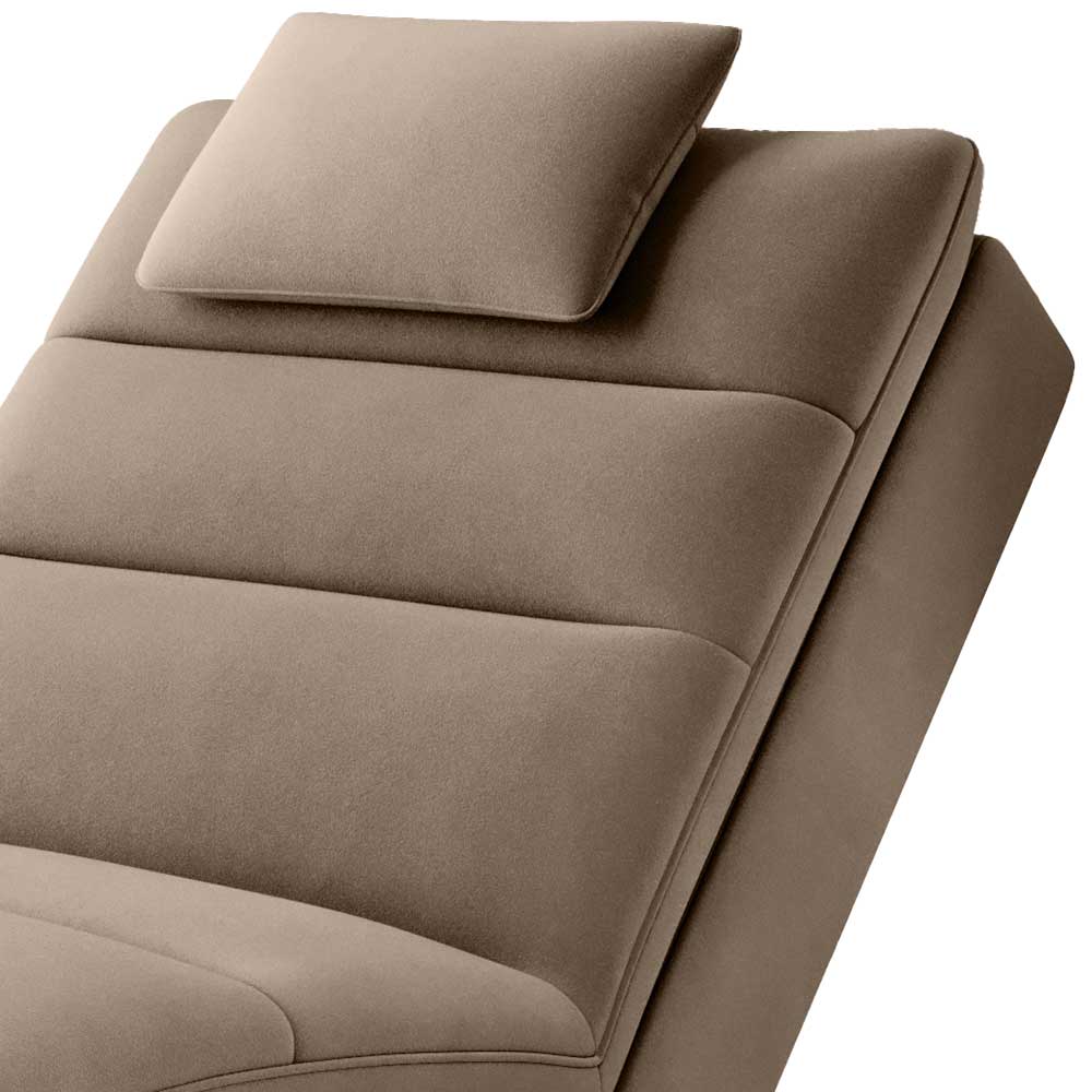 Loungeliege in Beige Samtbezug - Lasmus