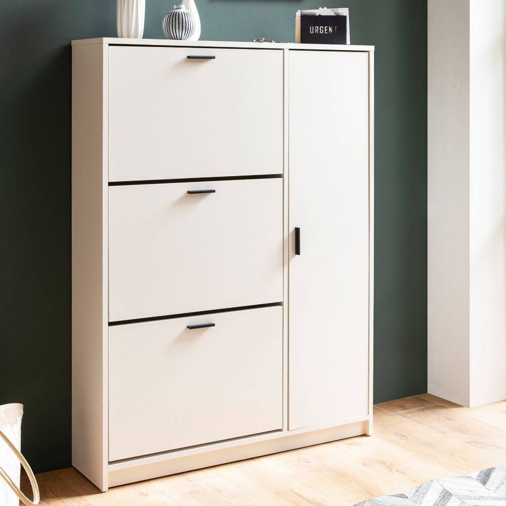 Flur Highboard mit drei Schuhklappen - Elvira