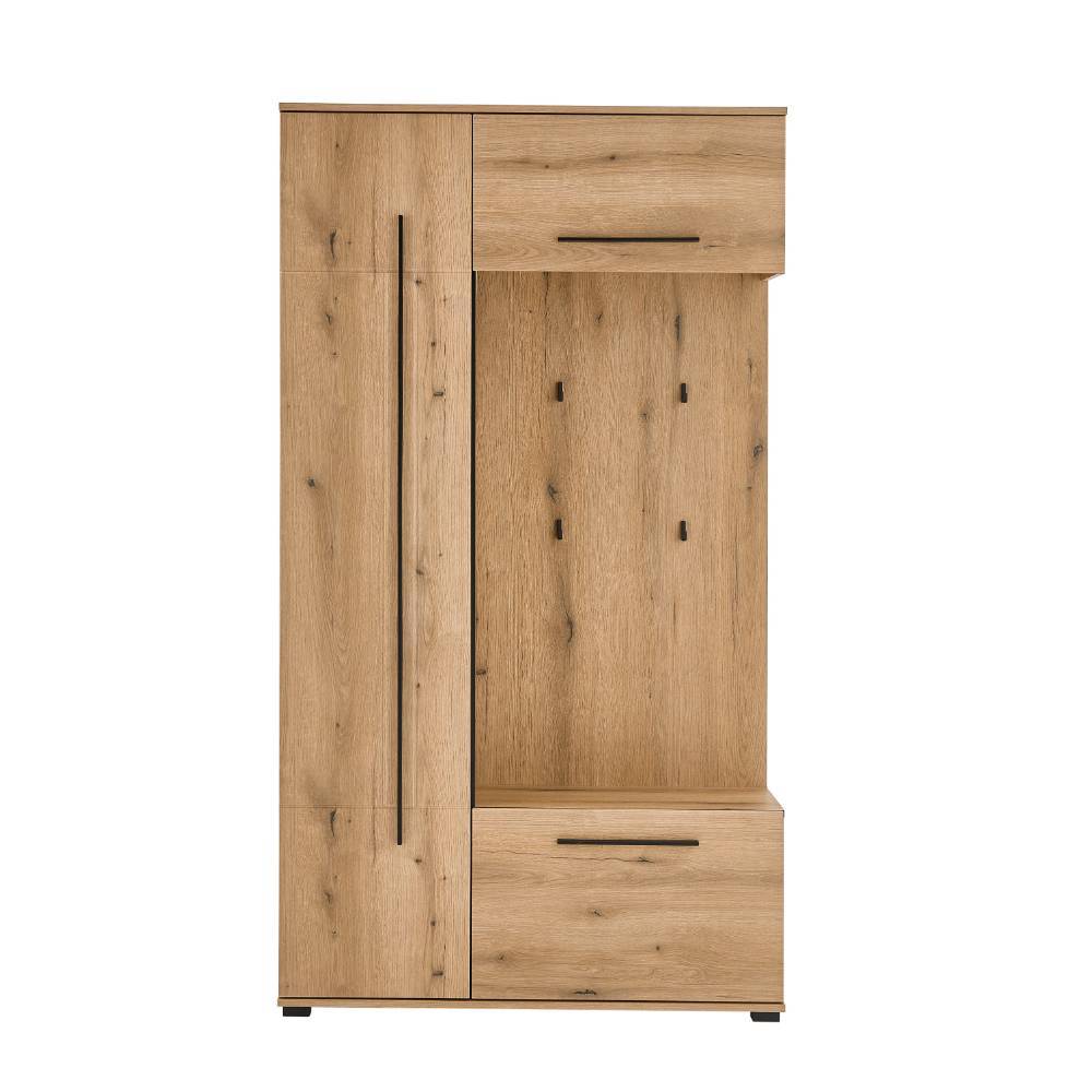 Kompaktgarderobe in Eiche Holzoptik - Moviess