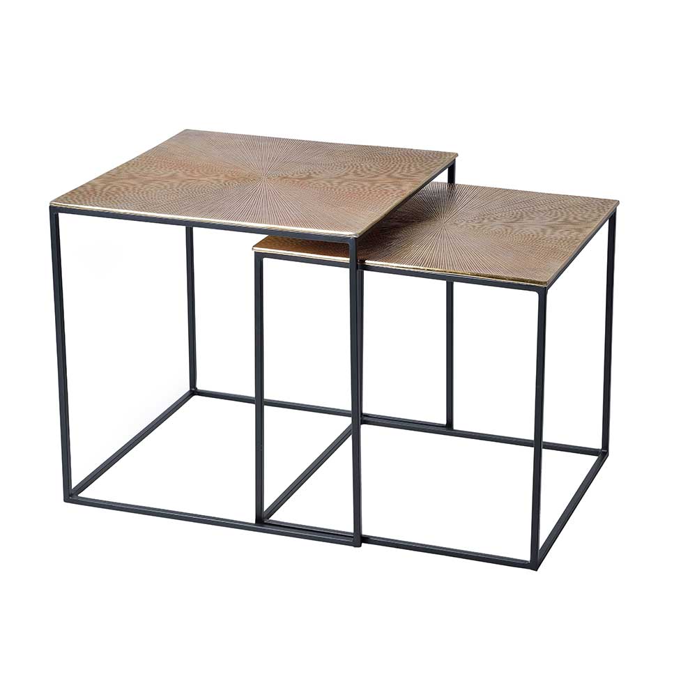 Metall Couchtisch Duo in Bronze - Havanna (zweiteilig)
