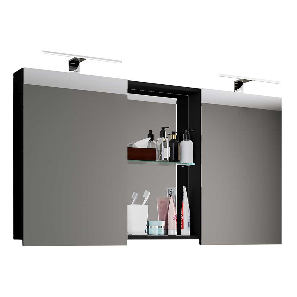 Design Spiegelschrank mit 112cm Breite - Dorcano