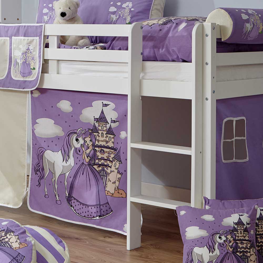 Abenteuer Kinderbett mit Prinnzessin Textil Set - Jeany
