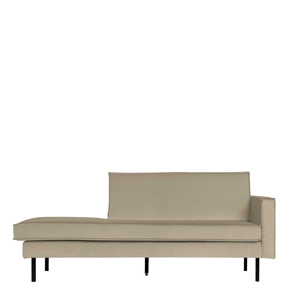 Retro Lounge Sofa in Khaki Samtbezug - Afeiro