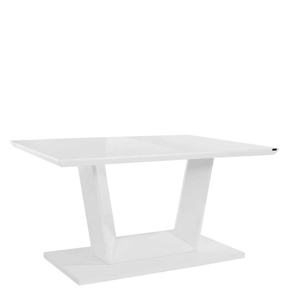 Hochglanz Tisch mit V Säulen-Fußgestell - Asta