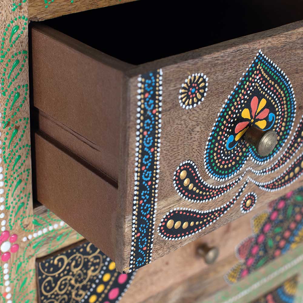 Ethno Style Highboard handbemalt - Azua