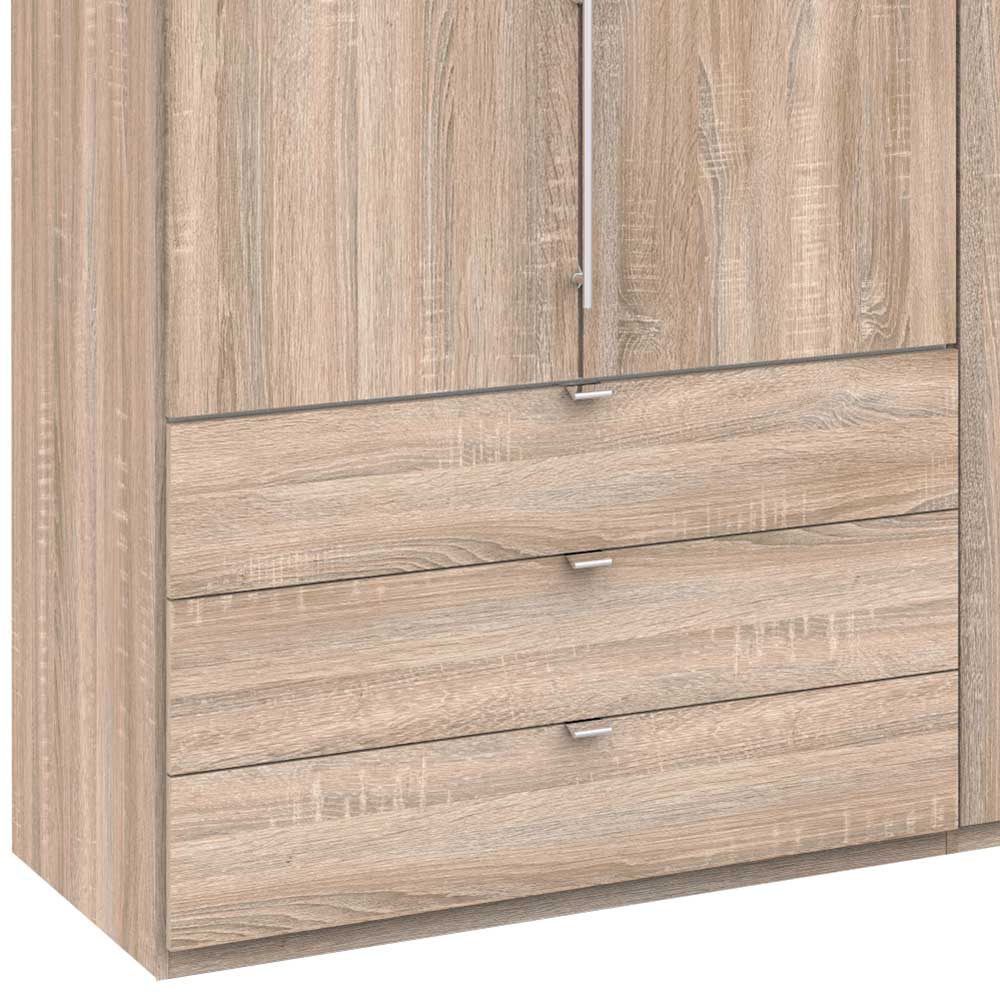 Großer Schlafzimmer-Kleiderschrank im Holz Look - Zayun