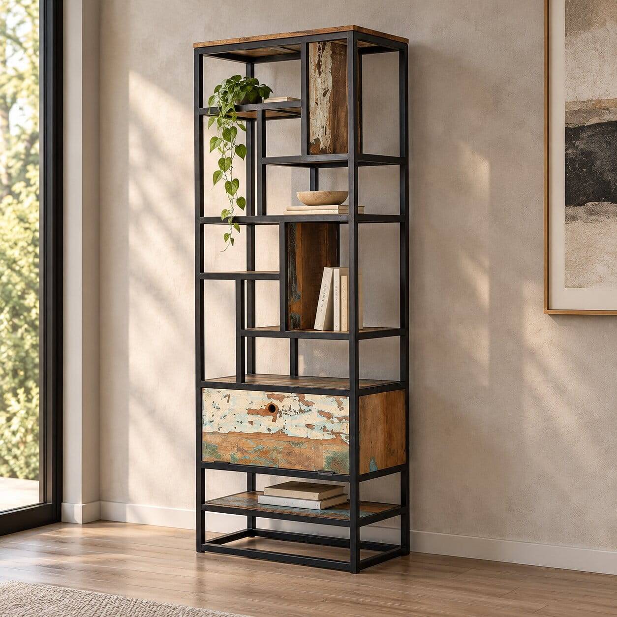 Standregal mit Shabby Chic und Industrial Style - Chillzone