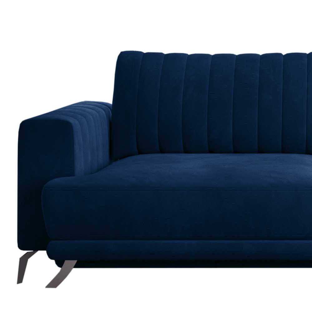 Zweisitzer Stoffcouch in Dunkelblau - Galatea