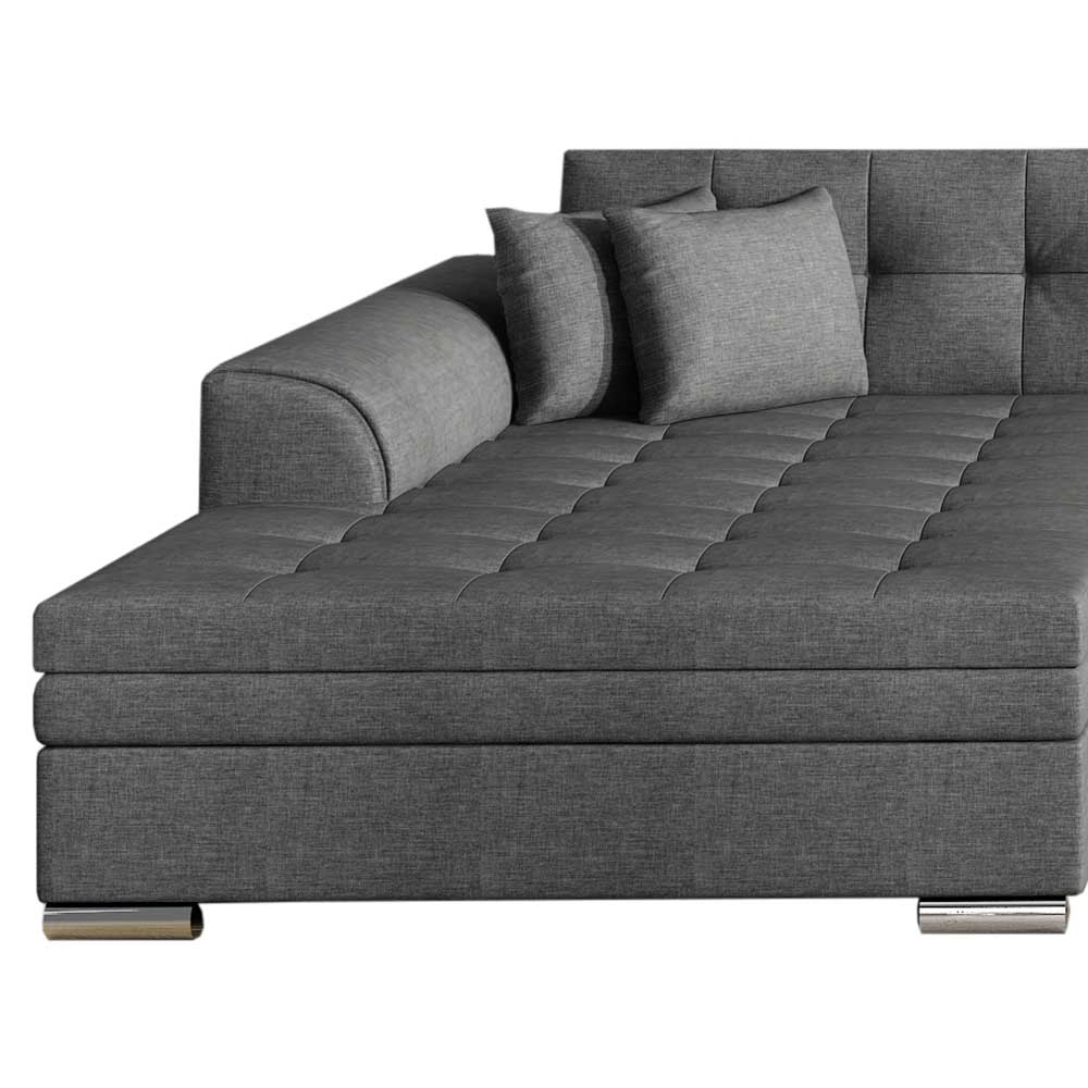 5-Sitzer Wohnlandschaft in U-Form - Dunkelgrau - Apulco