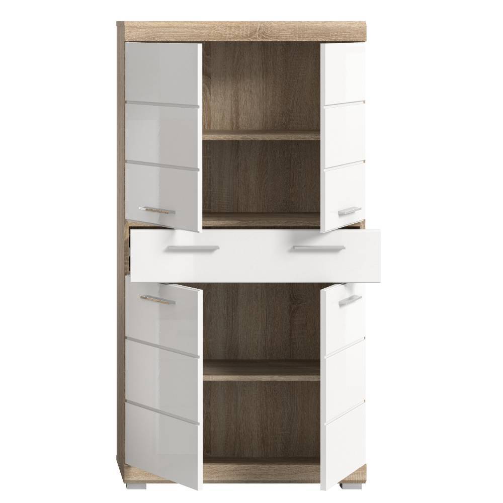Badezimmer Hochschrank mit offenen Türen und Schublade, Stauraum – Calbanyara