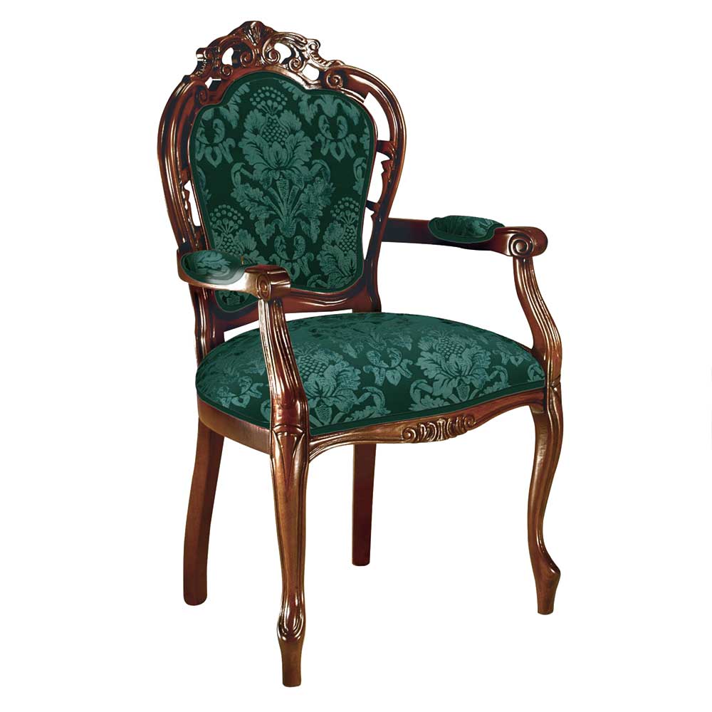 Eleganter Stuhl mit Armlehnen im klassischen Stil - Ursanna