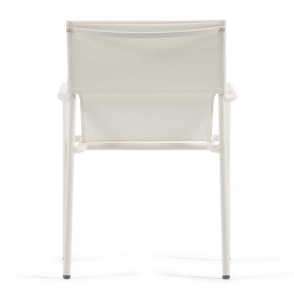 Gartenstühle mit Armlehnen in Weiß - Glace (4er Set)