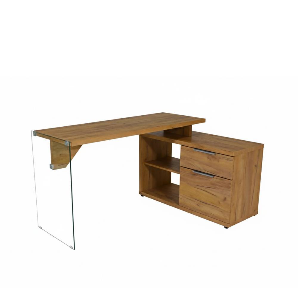 Design-Schreibtisch mit Seitenregal - Saloz