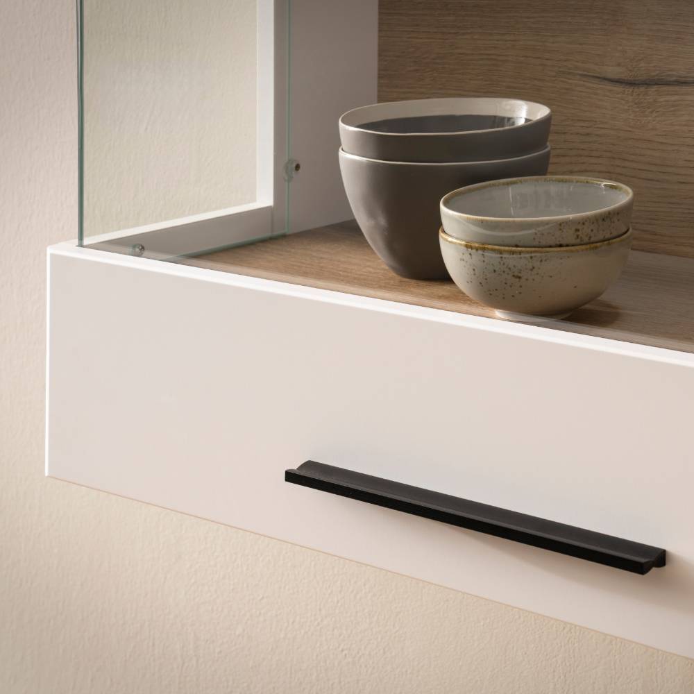 Design Wohnwand in Weiß - Acke (vierteilig)
