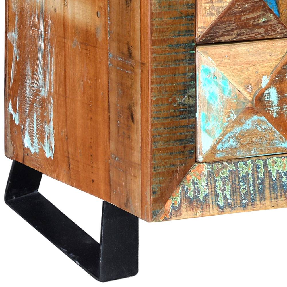 Shabby Design Nachtkommode aus Recyclingholz - Zeremonia