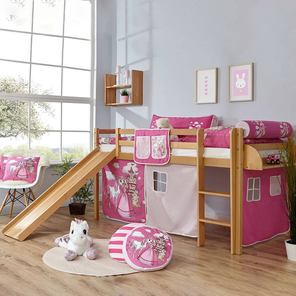 90x200 Rutsche Kinderbett im Prinzessin Style - Vronica