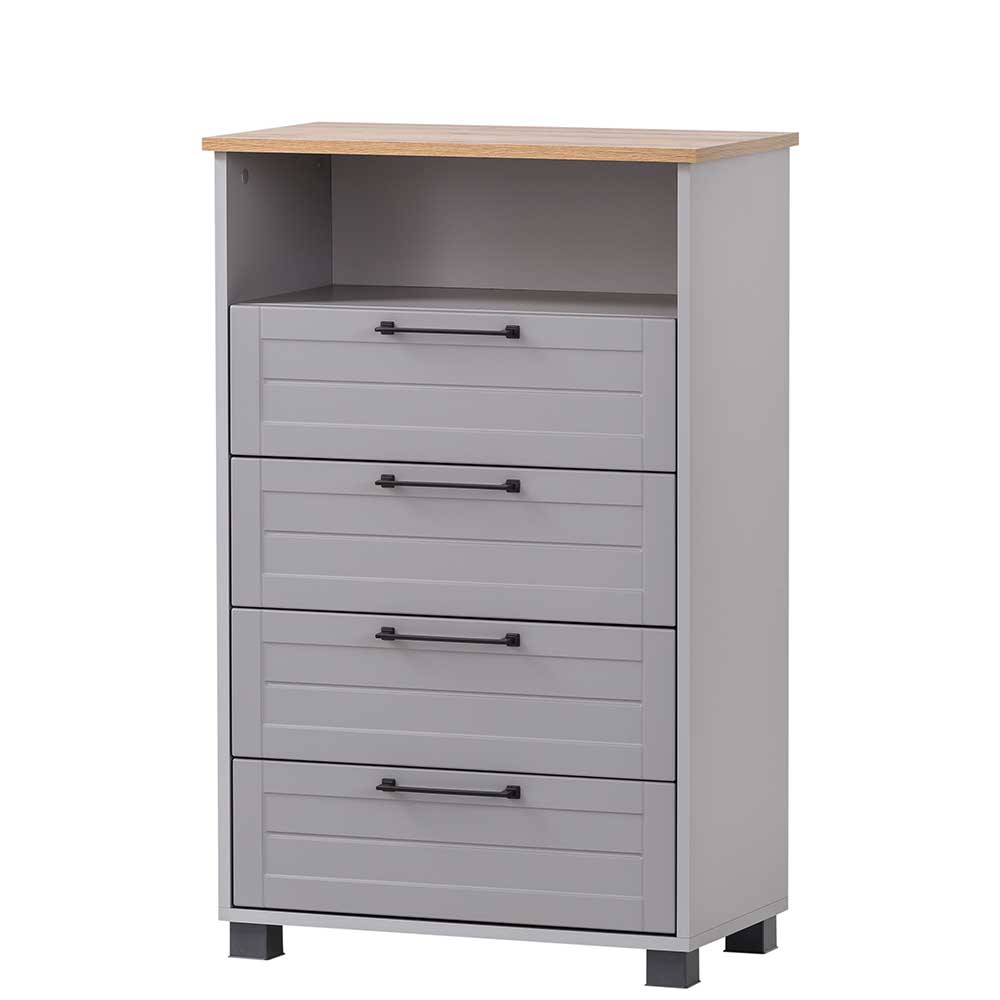 63x102x34 Hochkommode mit vier Schubladen & Fach - Benja